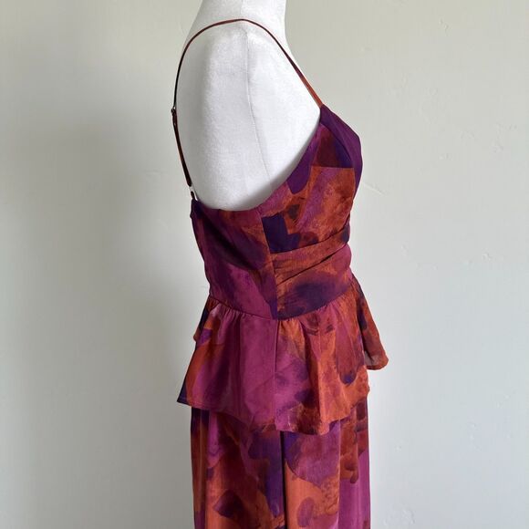 Saints & Secrets Women's Maxi Dress Ruffle adjustable strap Formal Evening Sz M - Picture 12 of 16